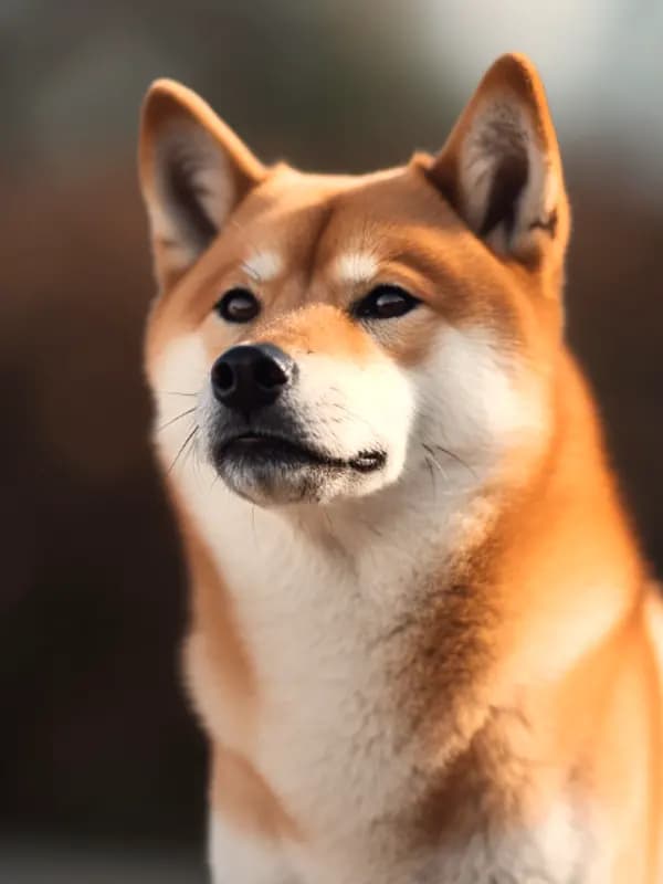 Shiba inu de pelo alaranjado, de perfil